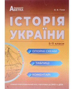 Історія України. Опорні схеми, таблиці, коментарі. Підготовка до ЗНО та ДПА Гісем О.В.