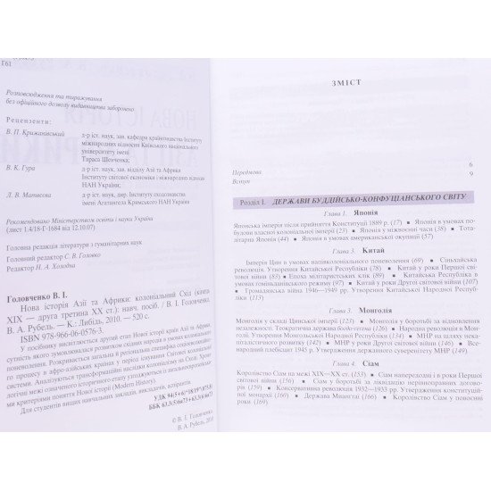 Нова історія Азії та Африки: колоніальний Схід (кінець 19 ст. - друга третина 20 ст.) Головченко В.І. - №3