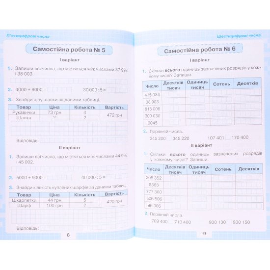 Мої досягнення 4 клас Тематичні діагностичні роботи з математики Листопад Н.П. - №3
