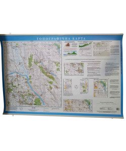 Топографічна карта на картоні на планках м-б 1:25 000 