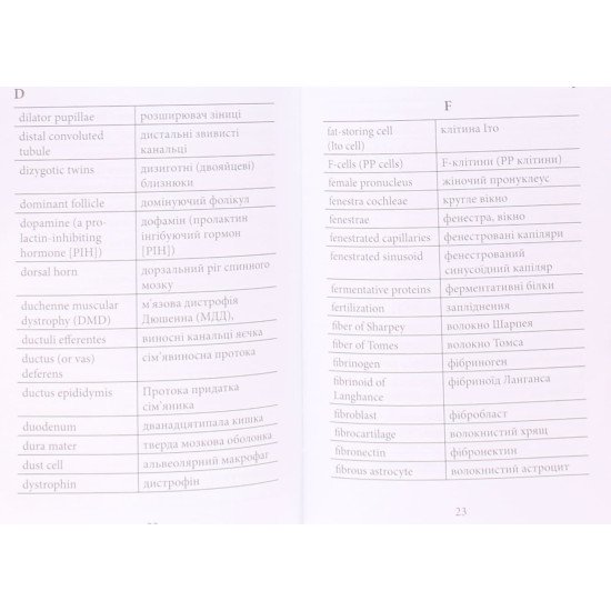 Англо-український словник гістологічних термінів Histology, cytology, embryology. English-ukrainian dictionary  - №3