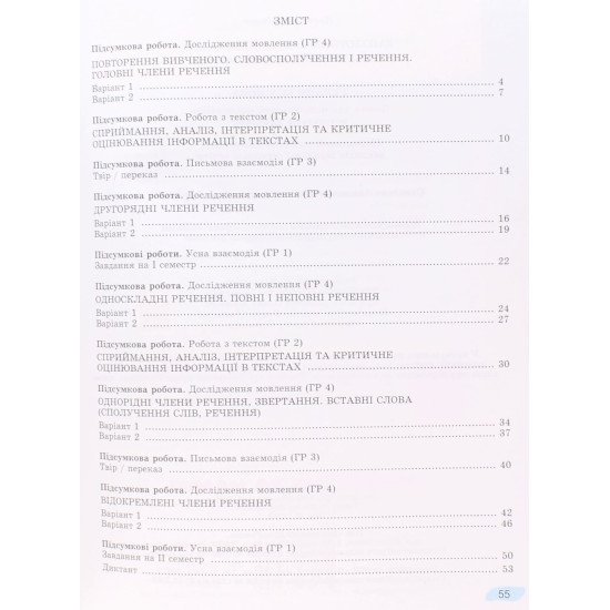 Українська мова 8 клас Зошит для підсумкового оцінювання навчальних досягнень Заболотний О.В. - №3