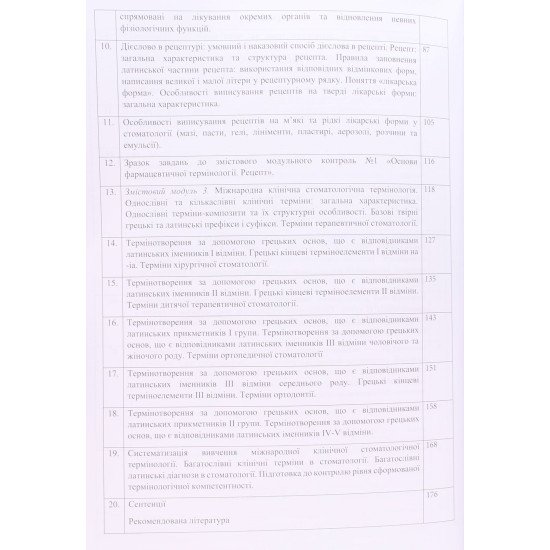Lingua Latina Латинська мова: основи медичної термінології. Робочий зошит стоматологічного факультету Кондаурова Х.В. - №4