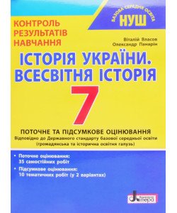 Тестовий контроль знань Історія України Всесвітня історія 7 клас Власов В.С.