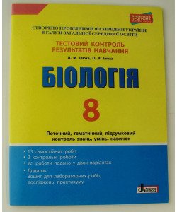 Тестовий контроль знань Біологія 8 клас