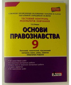 Тестовий контроль знань Основи правознавства 9 клас